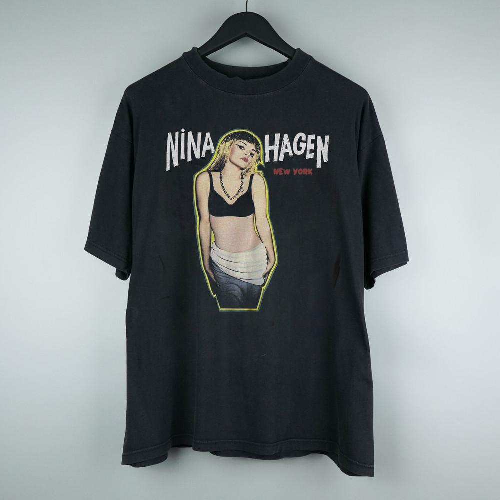Vintage Nina Hagen Men T-shirt Black Unisex Tee All sizes S to 5Xl Unisex T-Shirt XL