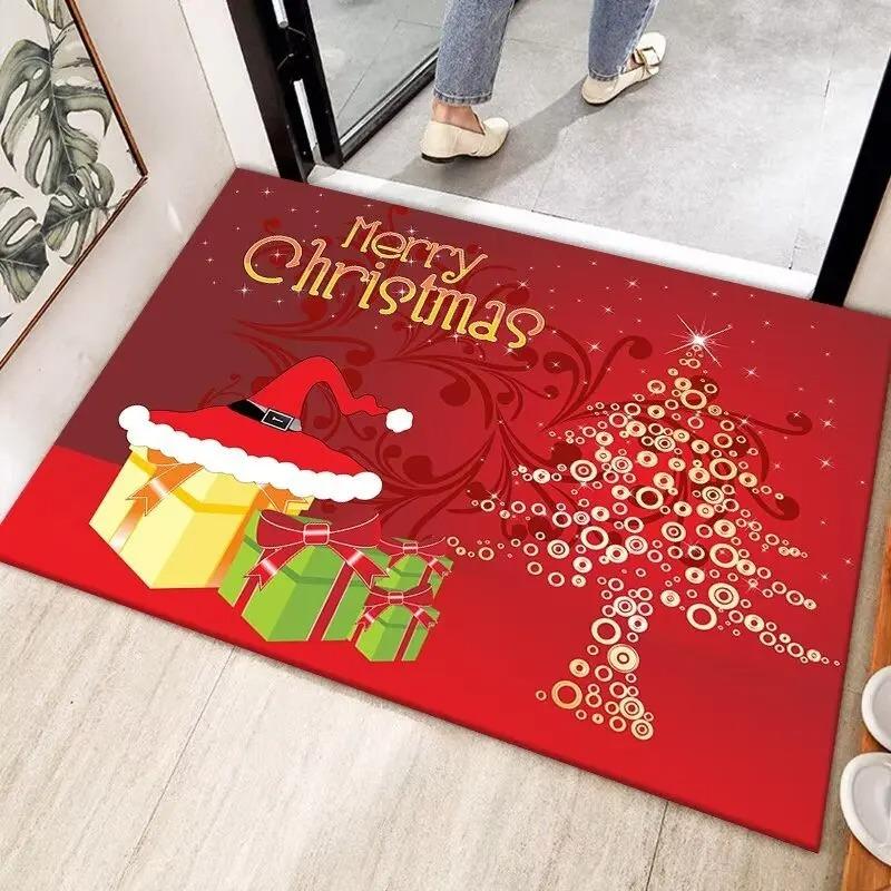 Weihnachts-Foyer-Anti-Rutsch-Matten Kaffeetisch-Matten Badezimmer- und Schlafzimmer-Anti-Rutsch-Teppiche und -Läufer und Familienparty-Dekorationen