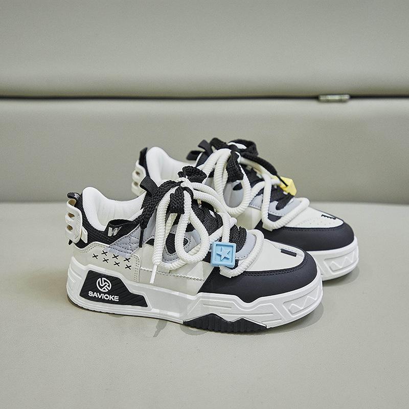 

Женские кроссовки из искусственной кожи на платформе, легкие повседневные кроссовки для бега, прогулочные кроссовки на массивной шнуровке, дышащие спортивные теннисные туфли для женщин 40