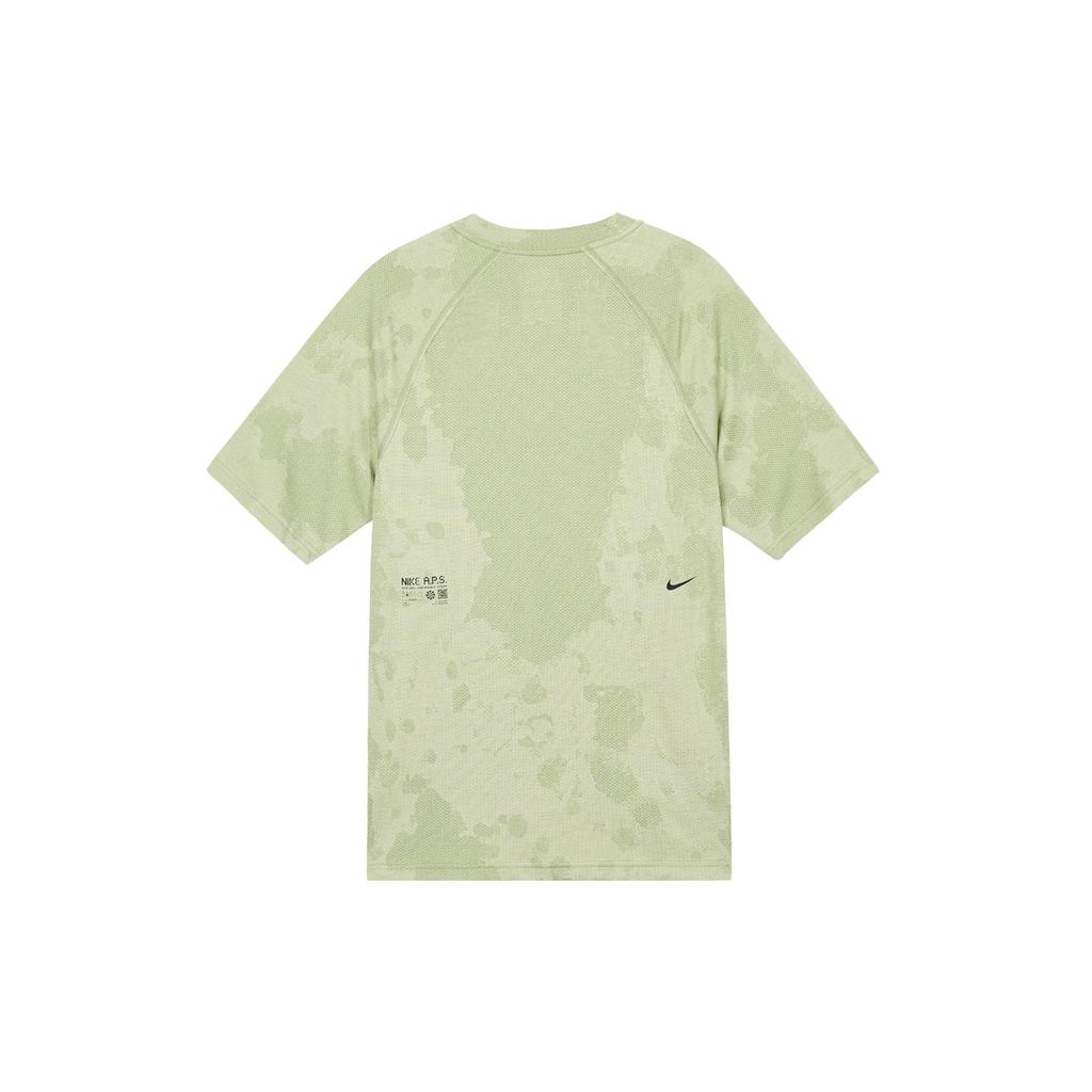 Nike T Shirts Men's Green Crew Neck Moderate Straight Fit DX6955-371