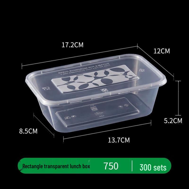 JingJingRS Disposable Square Food Containers with Lids