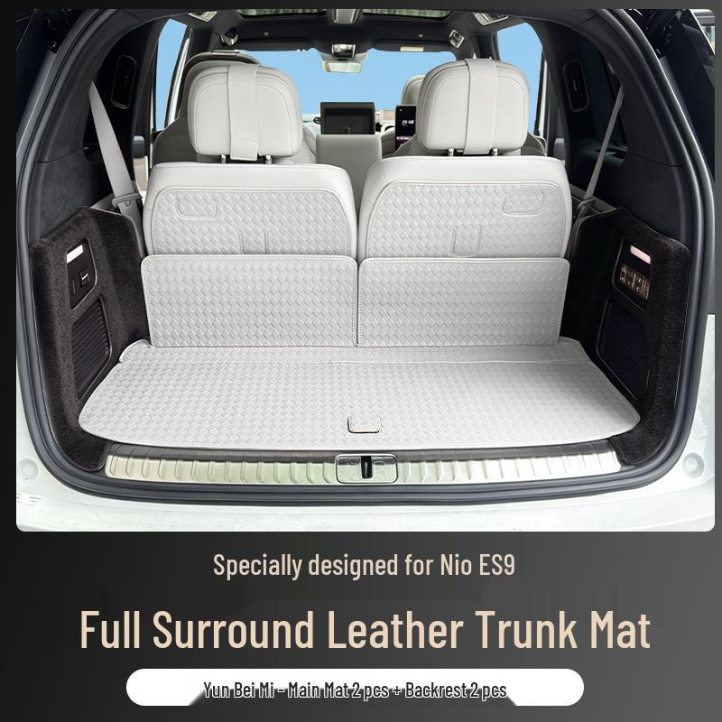 Full Coverage Trunk Mat for 26 NIO ES9 Models: Seat Back & Tail Box Interior Accessory