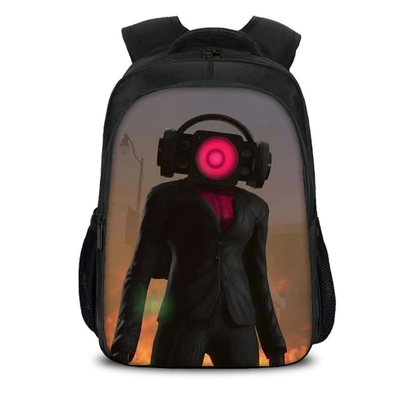 Toilette Skibidi Sac à dos double couche Durable Tendance Polyvalent Grande capacité Dessin animé Garçon et Fille d'école Anniversaire Meilleur Cadeau