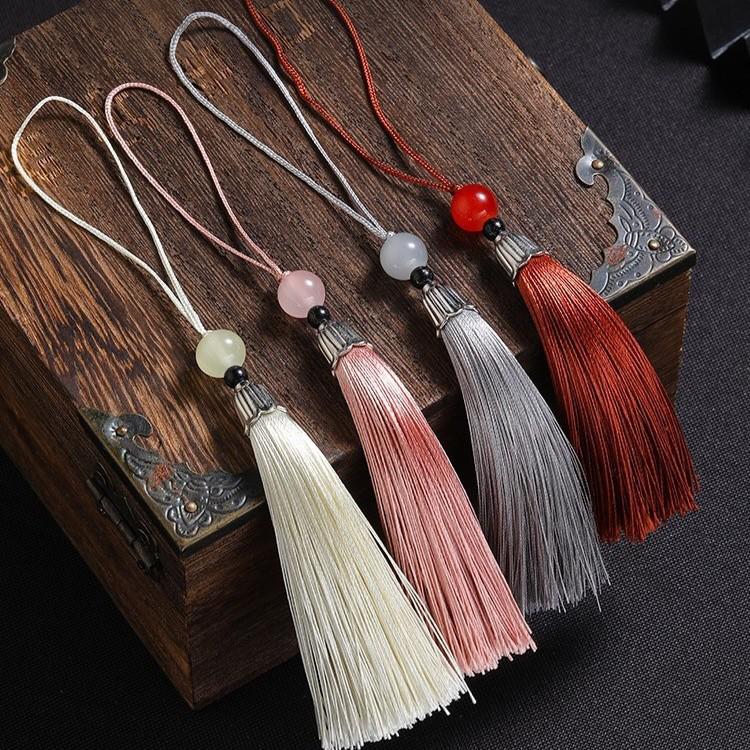 Exquisite Beaded Tassel Hanfu Bookmark & Sachet Pendant