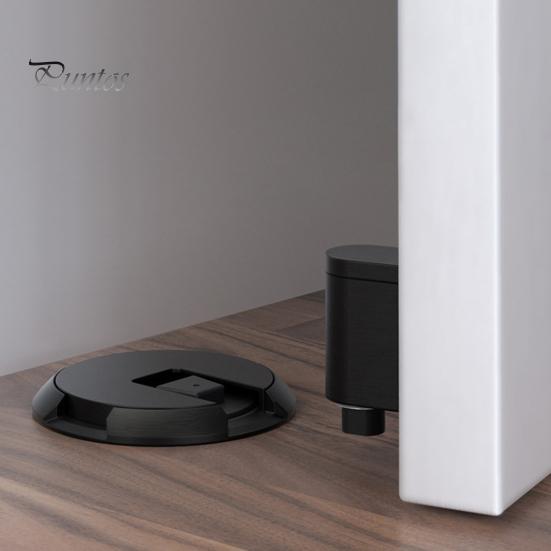 Magnetischer Türstopper, kein Bohren, geräuschloser Bodentürstopper mit Schrauben, selbstklebend, verstellbarer mechanischer magnetischer Türstopper für die Sicherheit zu Hause