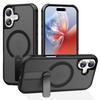 For iPhone 17 Case Compatible with MagSafe Kickstand TPU+PC Drop Protection Phone Cover