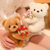 With Floral Blanket Bear Wear Rose Doll 15cm Bouquet Rabbit Doll Rose Bear Plush Toy  Anniversary