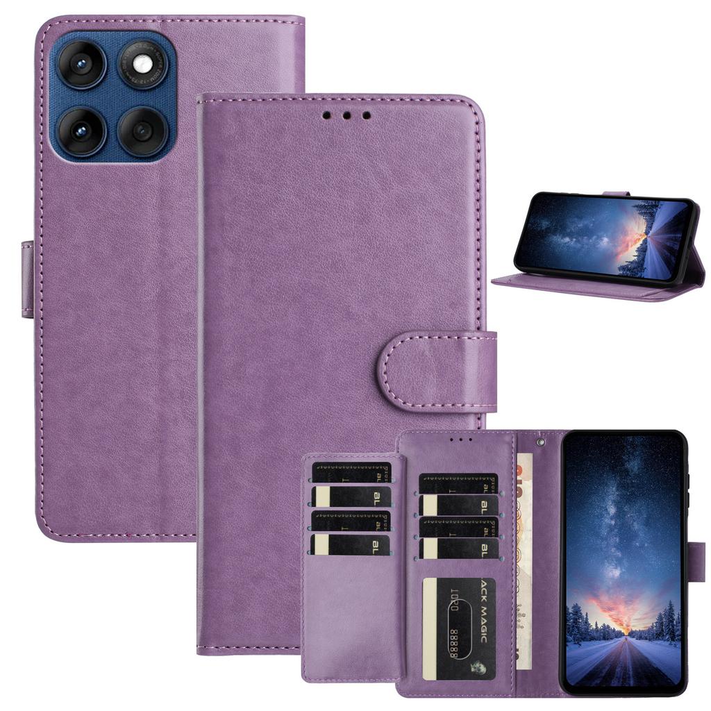 Pro Motorola Moto E13 E20 G05 G54 Edge 40...Peněženkové pouzdro na telefon z jehněčí kůže, více přihrádek na karty a stojánek, nárazuvzdorný ochranný kryt (10 barev)