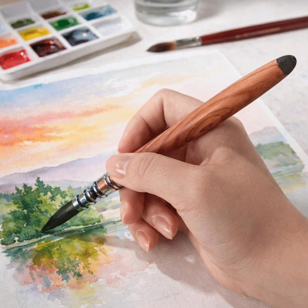 High Quality Watercolor Brush Nylon Fiber Oil Painting Brush Edge Hook Line Pen Drawing Materials