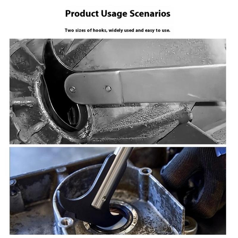 Strumento Professionale per la Rimozione di Paraoli con Gancio a Doppia Dimensione 12,5 Pollici Comfort Meccanico Automobilistico per Paraoli Olio Grasso