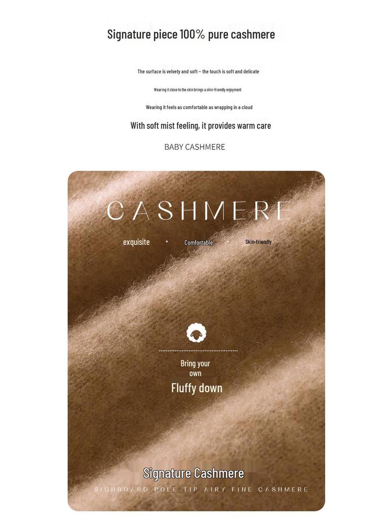 2024 Autumn/Winter Women's Thickened Half-High Neck Cashmere Knit Base Sweater