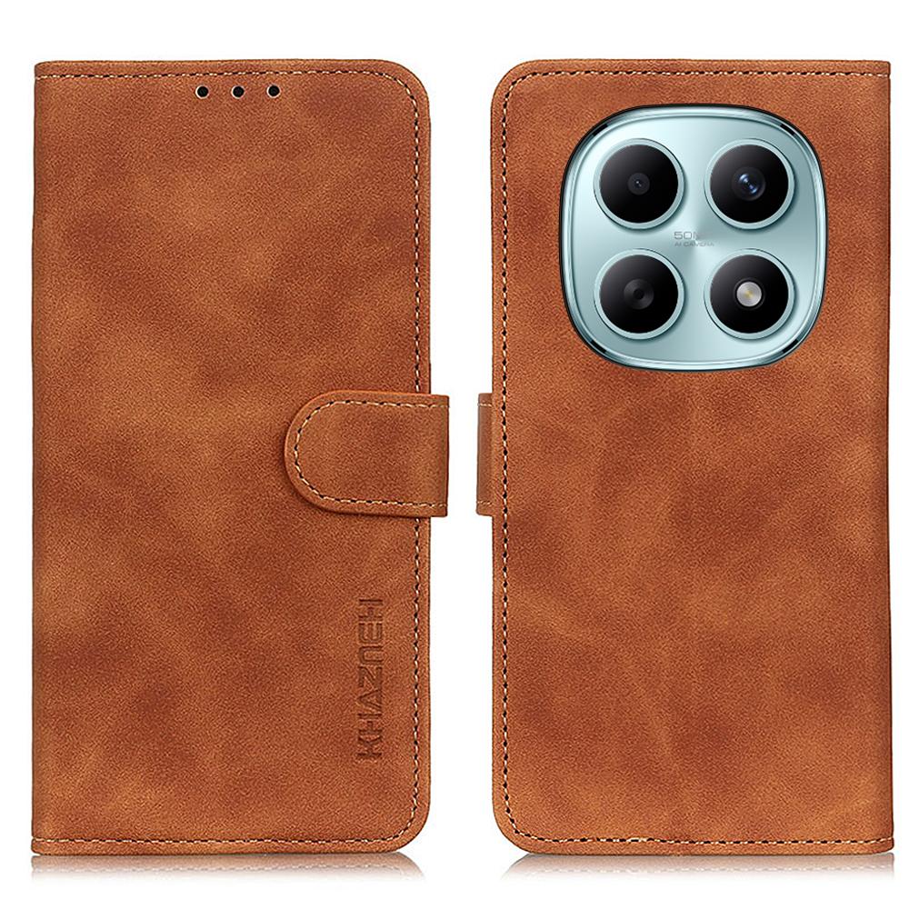 KHAZNEH For Xiaomi Poco M8 5G/Redmi Note 15 5G (Global) Case PU Leather Retro Texture Phone Cover