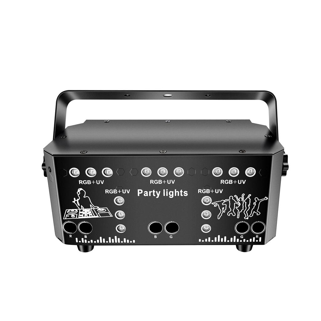 21 Augen DJ Party Stroboskoplicht RGB DJ Disco DMX 512 Sprachaktivierter Projektor mit Fernbedienung