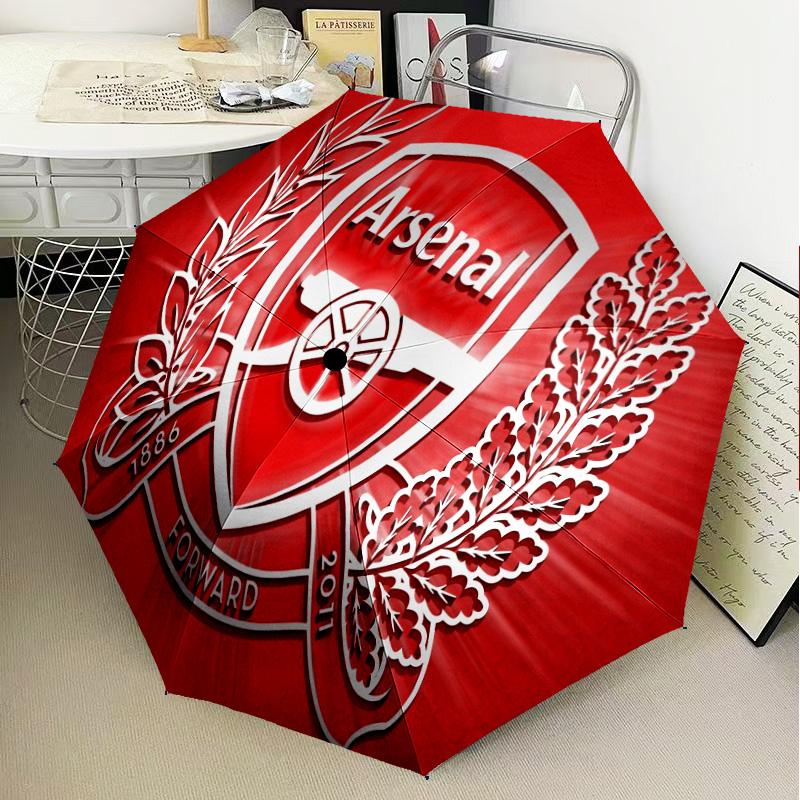 Arsenal Celebration Moment Automatic Folding Umbrella - 8-Rib Travel Umbrella with Auto Open/Close & Portable Gifts for holidays or birthdays