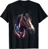 USA 4th Of July Horse On Patriotic American Horse Gift Unisex T-Shirt