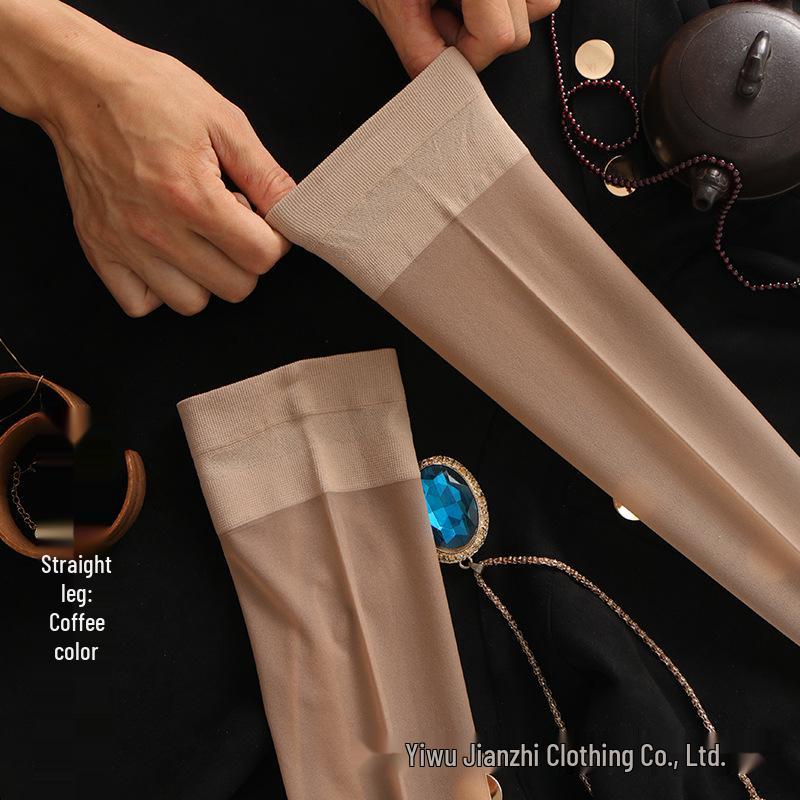 Women's Ultra-Thin Over-the-Knee Cut-to-Fit Thigh-High Stockings with Non-Slip Heel for Beautiful Legs