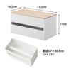 Yamazaki RIN Kitchen Paper Cut and W x D x 17cm Compatible with Imported Kitchen Kitchen 1645 Holder, Large, Natural, One-Hand Conceal, Body 31.2cm