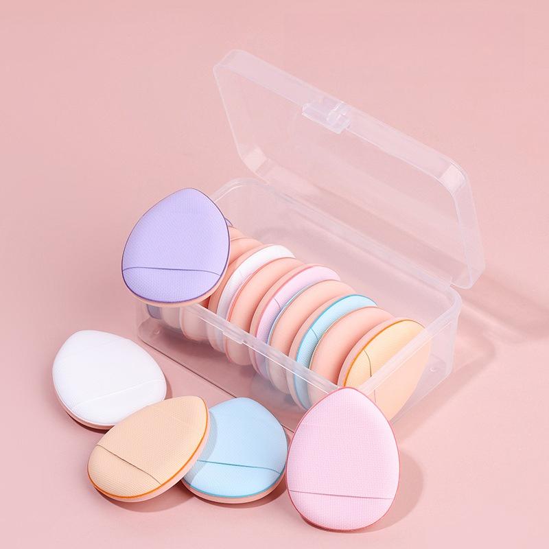 10-Pack Mini Makeup Puff Sponge - Portable Air Cushion Applicator for Foundation/BB Cream/Concealer, Multi-Use Cosmetic Tool