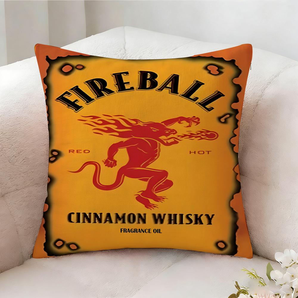 Fireball Cinnamon Whisky Pillow Case Pillowcase, Double-sided Printed, Sofa Cushion, Bedroom Headboard Pillow