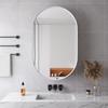 Miroir Ovale - MUVOE - Armoire À Pharmacie Intégrée - Métal - Blanc - Design Contemporain