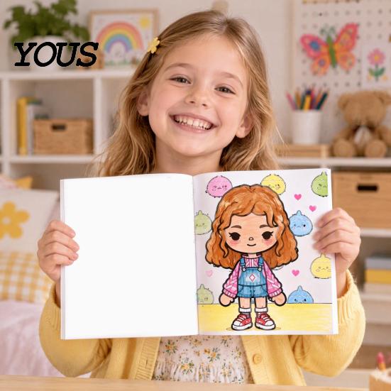 Creative Gifts for Children Cartoon Character Coloring Book Kids, Thick Paper Clear Line Birthday Painters Art Patterns Drawing Book, Fine Motor