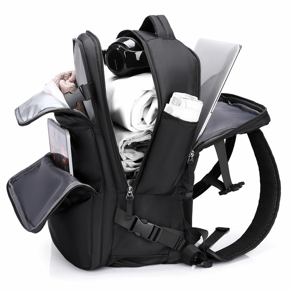 Reiserucksack mit großem Fassungsvermögen, Unisex-Freizeitrucksack mit USB-Ladefunktion, Oxford-Gewebe, separates Schuhfach