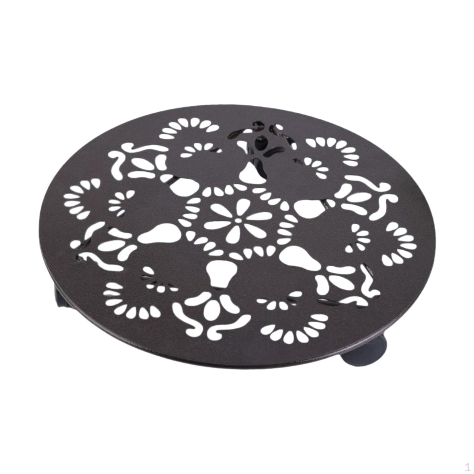 

Круглый выдолбленный горшок тележка для растений передвижная роликовая подставка для цветочных горшков 30cm