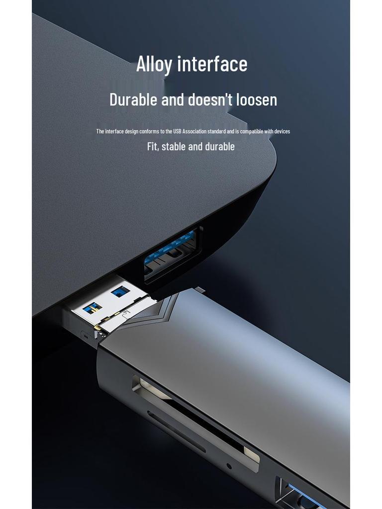 High-Speed USB 3.0 Multi-Function Card Reader for iPhone 15, SD, and TF Cards