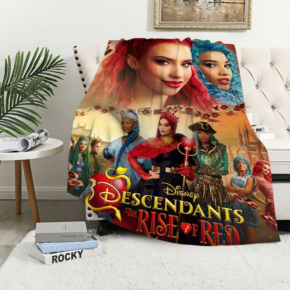 Film The Rise of R-Red Blanket Plush Nap D-Descendants Sofa Rug for Living Room  Office Bedroom Birthday Home Travel Kid Gifts