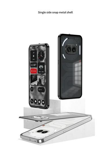 Universal Magnetic Metal Anti-Drop Case for Nothing Phone 2/2A/2A Plus with Snap Button.