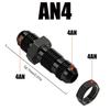 0-Degree AN6 AN8 AN10 AN4 Aluminum Alloy Radiator Oil Cooler Pipe through Wall Extension Joint Straight Nut Connector for Modifi