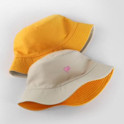 Outdoor Sports Leisure Sunscreen Sunshade Couple Sun Hat Fashion Love Embroidery Double-sided Bucket Hat