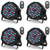 Datewink 2/4PCS Flat Par Lights 36LEDs RGB Stage Lighting Effect DMX512 Control For DJ Disco Church Wedding Party Club Christmas