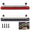 M6 Car Terminal Block Negative Bus Bar 12V 150A Terminal Block 1/4" Power Distribution Block M8 Termianl Bus for Automotive Boat