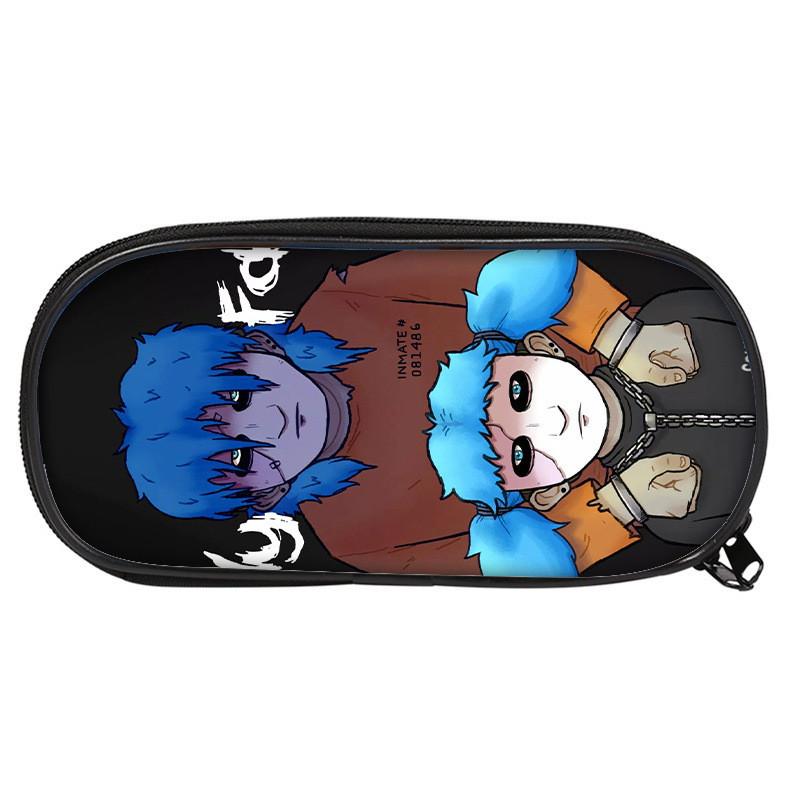 Student Pencil Case With Sally Face Cartoon Print Design Made Of Nylon For School And Office Use
