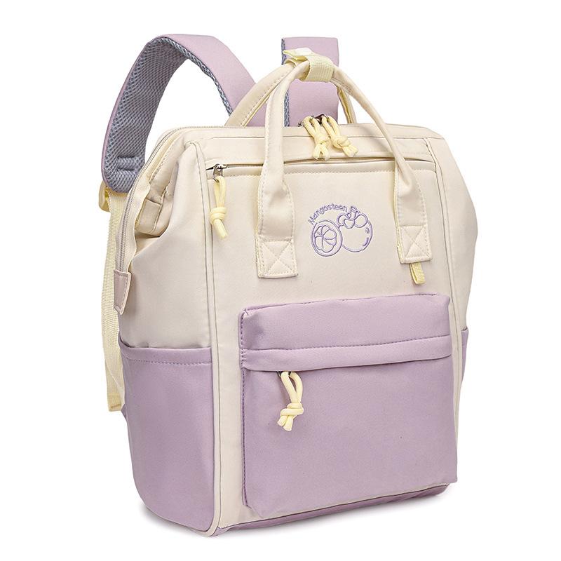 Large capacity fashion backpack, simple portable schoolbag, multi-functional anti-splashing shopping student backpack