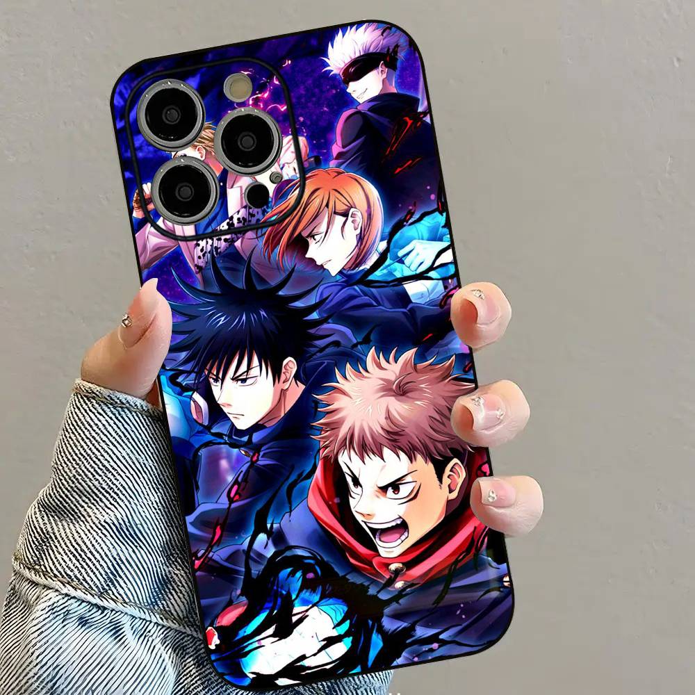 J-Jujutsu K-Kaisen Anime Phone Case For iPhone 16 15 14 13 12 11 PRO MAX PLUS Mini TPU Soft to Skin-friendly case