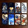 Reinos H-Corações g-Jogo Capa de Celular Para iPhone 17,16,15,14,13,12,11 Plus,Pro Max,XS,Capa Preta de Silicone Macio