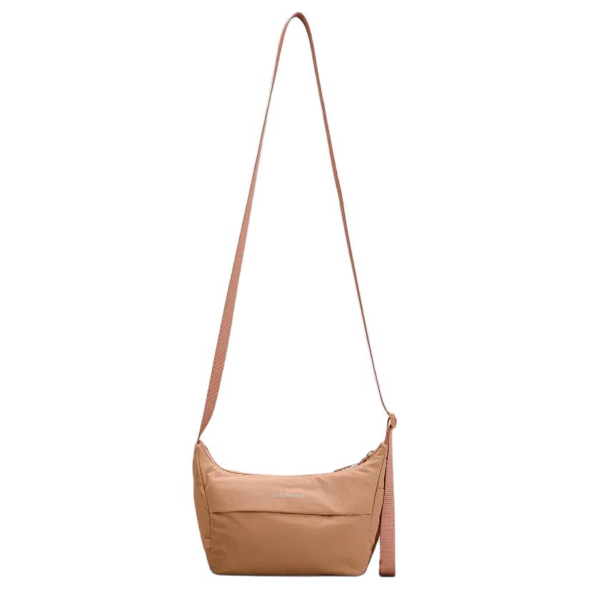 Lululemon Sling 2L Brand Logo Zipper Closure Nylon Shoulder Crossbody Bag Women bags Pink-Clay LU9AW2S-040036 Pink Clay