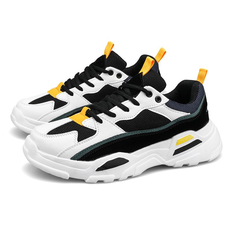 Fashion Men's Shoes Sneakers Lace Up 2025 New Breathable Casual Sneakers Leisure Soled Comfort Non Slip Outdoor Running Shoes