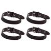 4Pcs Adjustable PU Leather Coat Sleeve Extender Strap Cuff Adjuster Belt For Coat Jackets Windbreaker Clothing Repair