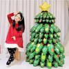 Large 3D Standing Christmas Tree Foil Balloon with LED Lights New Year Party Decoration Supplies Home Xmas Decor Photo Props