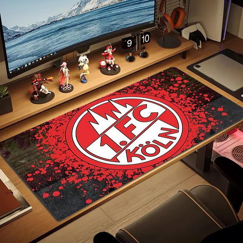 1. FC Köln Print  Cushion Non-slip Laptop Tablet Big Mousepad XXL Mat Mini PC Playmat With Lock edge