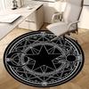 1pc Caster's Seal Round Carpet, Made of Polyester,Perfect for Decorating Office Chairs, Living Rooms, A Vibrant Decorative Rug