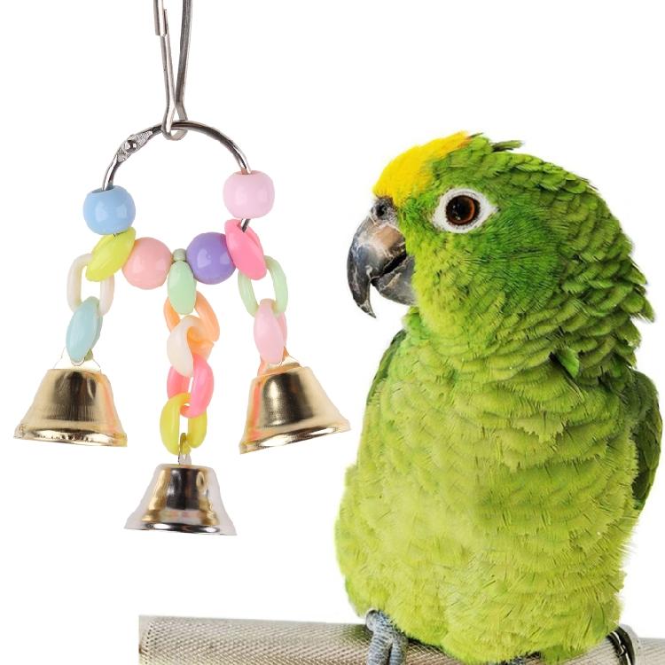 Bird Toys Colorful Bell Toy for Cockatiel Lovebird Parrot Small Birds Cage