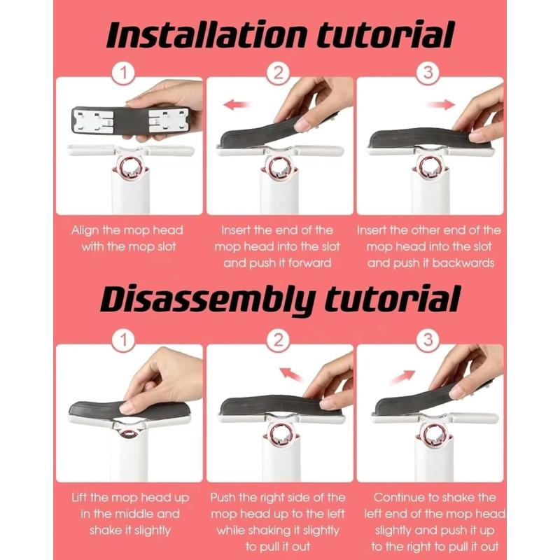Tragbarer selbstquetschender Mini-Reinigungsmopp, nass und trocken, Wunder-Mopp-Reinigungssystem, geeignet für Badezimmer, Küche, Schreibtisch, Glas, Wohnzimmer, Auto