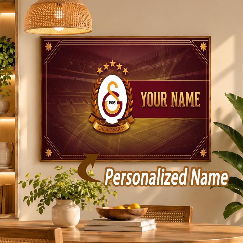 Custom Name Galatasaray FC 5D Diamond Painting Personalized Full Drill Diamond Art Kit Gift