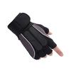 1 Paar Fitness Anti-Rutsch Halbfingerhandschuhe Geeignet für Radfahren Reiten Motorrad Männer und Frauen Skifahren Schwarze Handschuhe