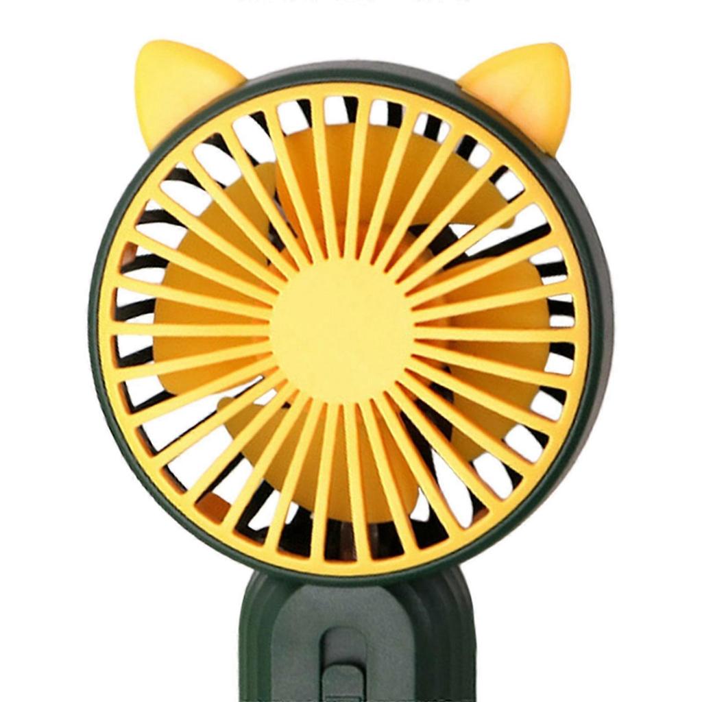 Handheld Fan Rechargeable Portable Portable Fan for Outdoor Hiking Commuting Green