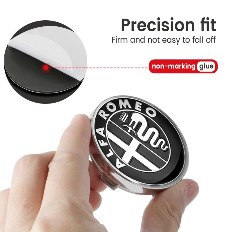 Car Sticker For Alfa Romeo 159 147 4Pcs 60mm Car Wheel Hub Cover Rim Center Cap Decorative Accessories For Alfa Romeo 159 147 GiQX1